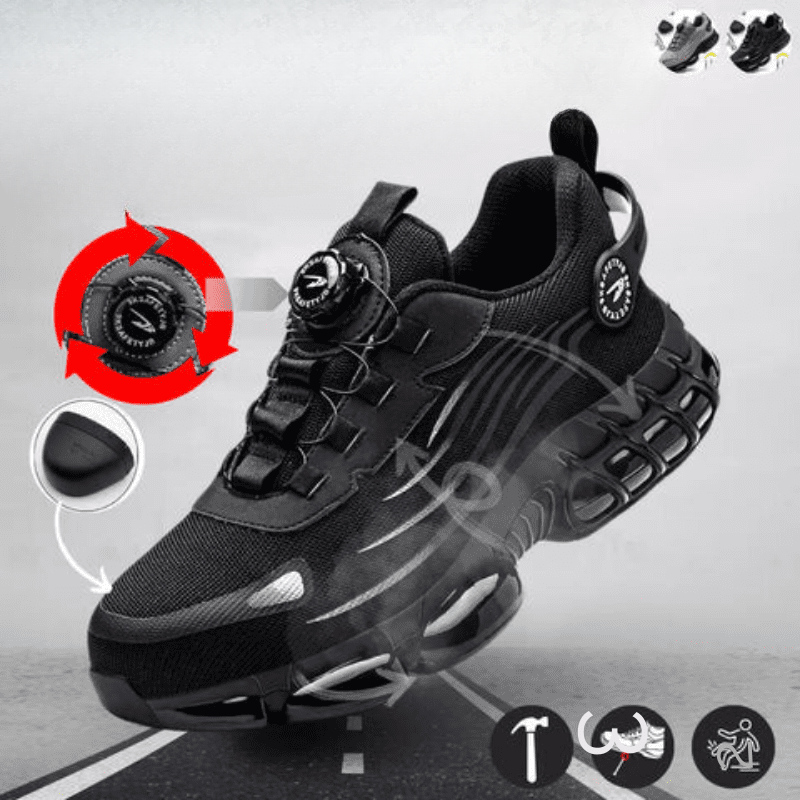 Henner Z90 Sikkerhetssko ultralett og slitesterk med roterende spenne og ståltå